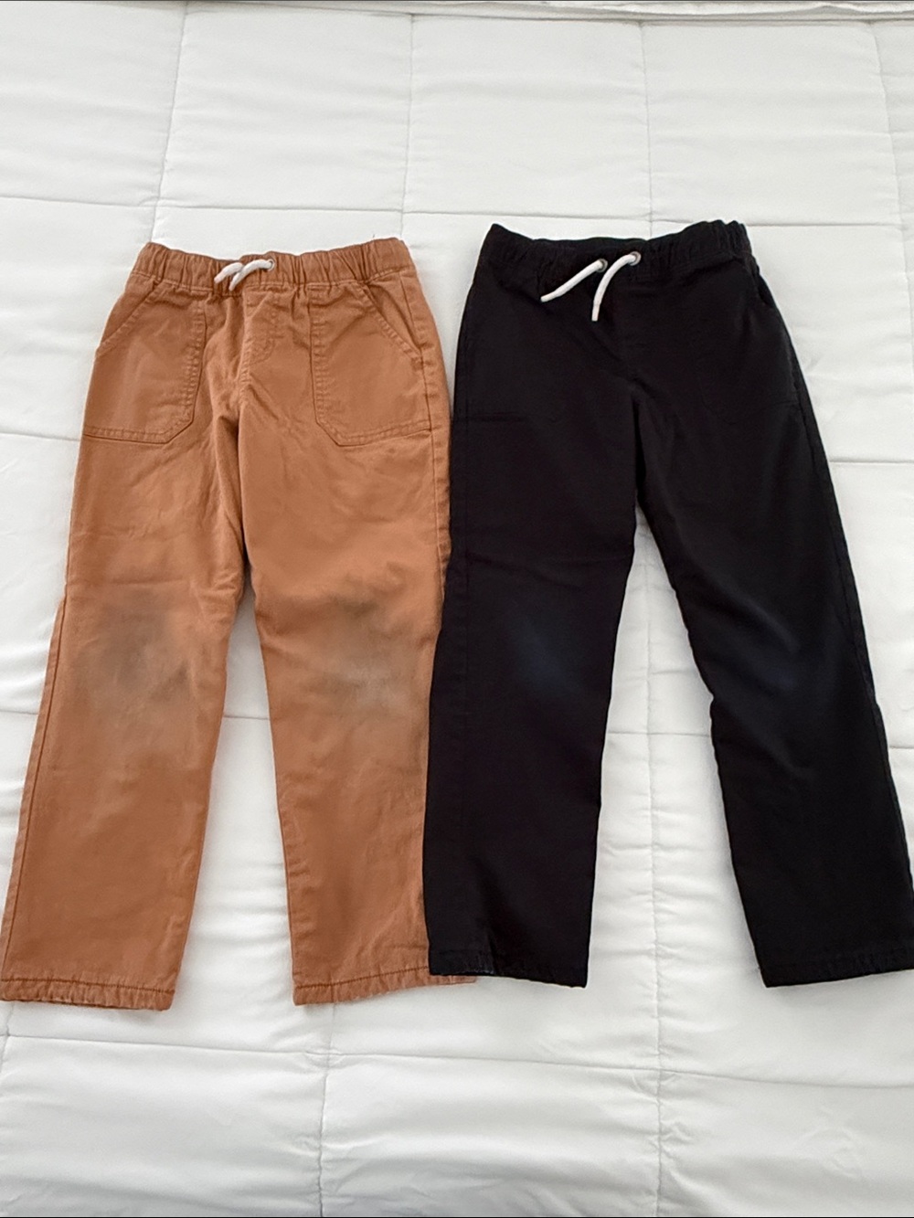 Cat & Jack Kids Pull-On Jogger Pants - Black and Brown *Fleece Lined*